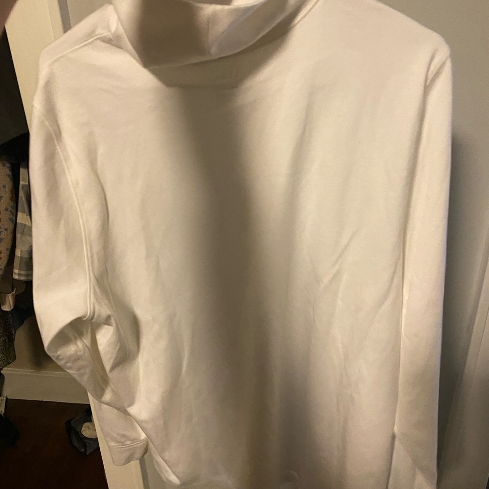 L.L. Bean White Long Sleeve Turtleneck